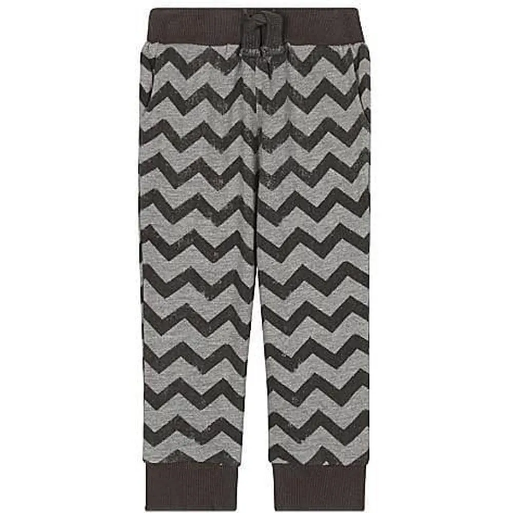 Charcoal Grey Zig Zag Sweat Top and Pants