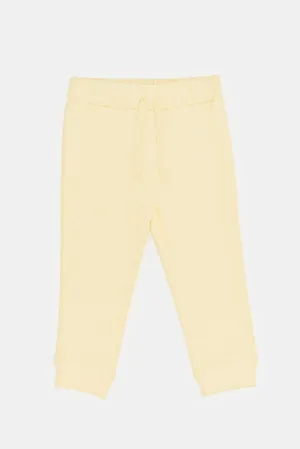 Infant Girls Yellow Plain Active Pants