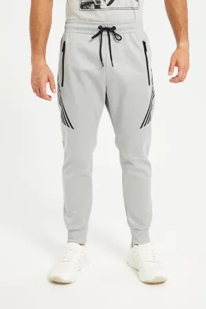 Men Grey Active Track Pants