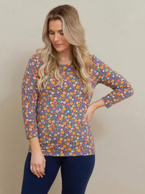 Tarrant 3/4 sleeve jersey top love ditsy